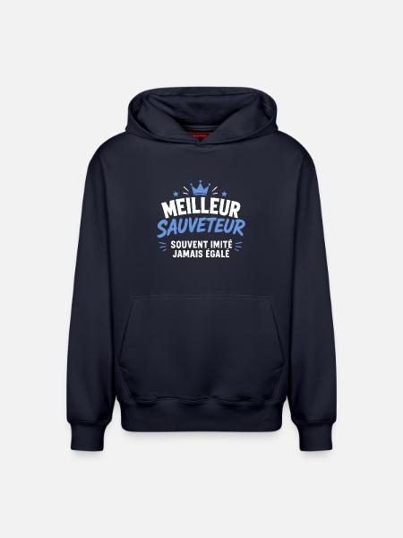 Best lifeguard ever - Relaxed Unisex Organic Hoodie – by SPREAD - navy