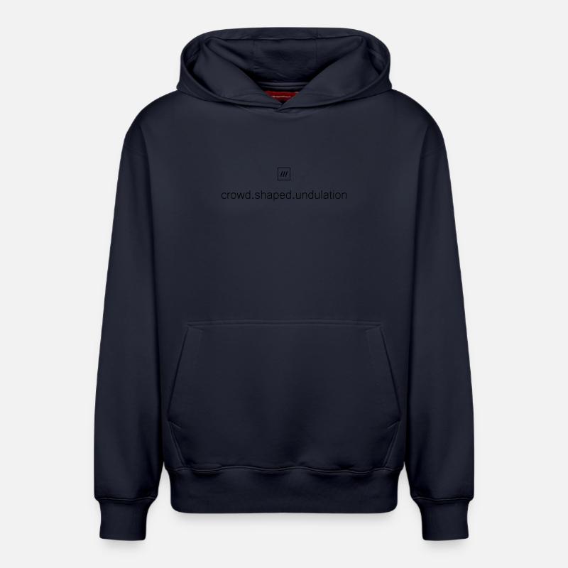 What3Words Amex (crowd.shaped.undulation) - Relaxed Unisex Organic Hoodie – by SPREAD - navy