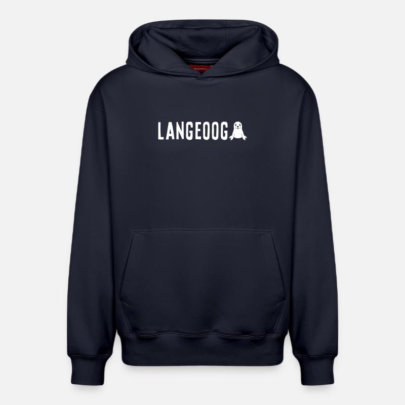 Phoque Langeoog - Sweat à capuche unisexe décontracté en coton biologique – de SPREAD - bleu marine