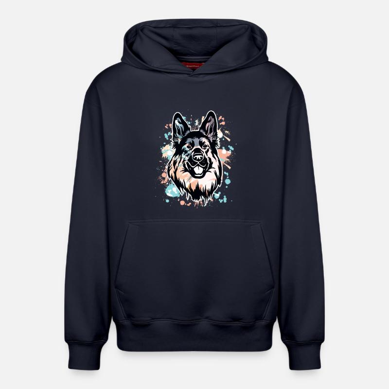 Deutscher Schäferhund - Relaxed Unisex Organic Hoodie – von SPREAD - Navy