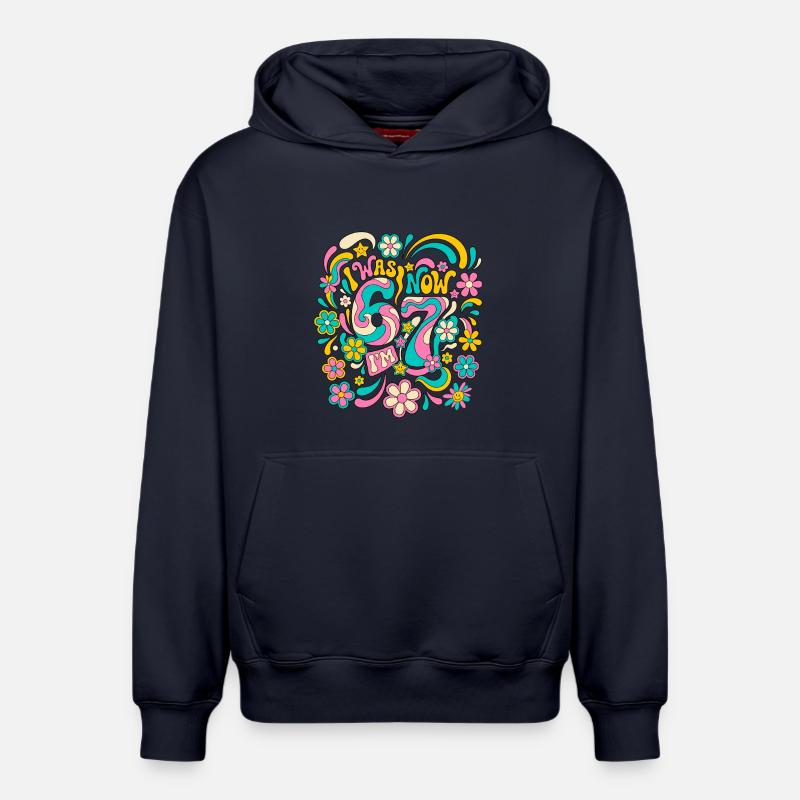 Six Seven Meme 6-7 - Relaxed Unisex Organic Hoodie – von SPREAD - Navy