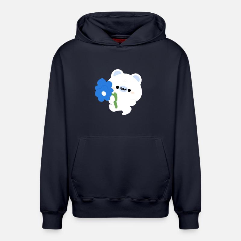 Romantischer Eisbär - Relaxed Unisex Organic Hoodie – von SPREAD - Navy