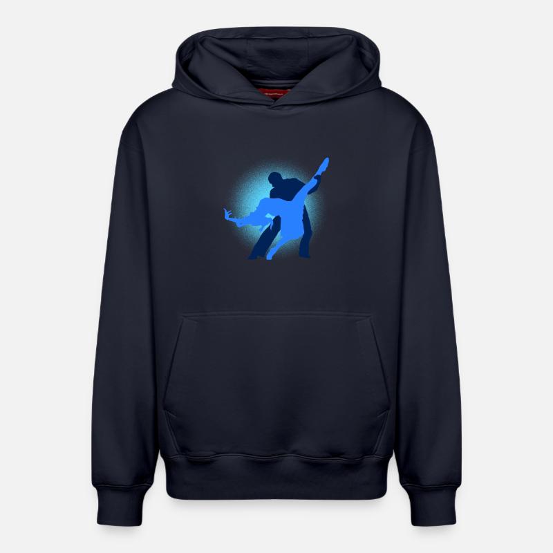 danse - Sweat à capuche unisexe décontracté en coton biologique – de SPREAD - bleu marine