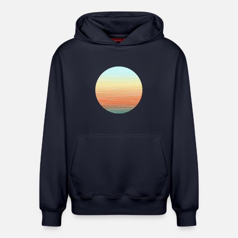 couleurs d’aventure - Sweat à capuche unisexe décontracté en coton biologique – de SPREAD - bleu marine