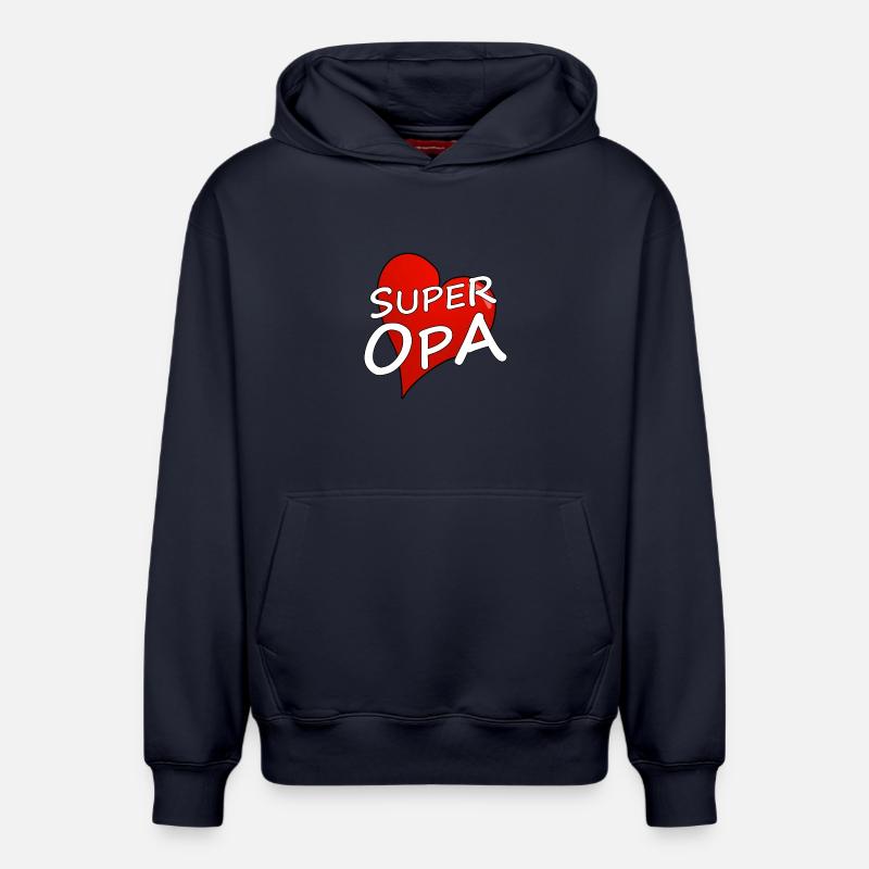 Super grand-père - Sweat à capuche unisexe décontracté en coton biologique – de SPREAD - bleu marine