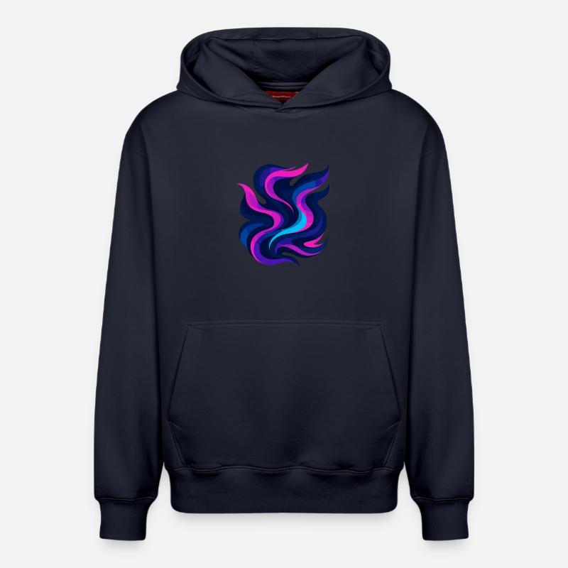 Rêve en mouvement - Sweat à capuche unisexe décontracté en coton biologique – de SPREAD - bleu marine
