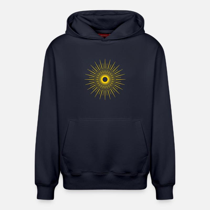 Rayons du soleil - Sweat à capuche unisexe décontracté en coton biologique – de SPREAD - bleu marine