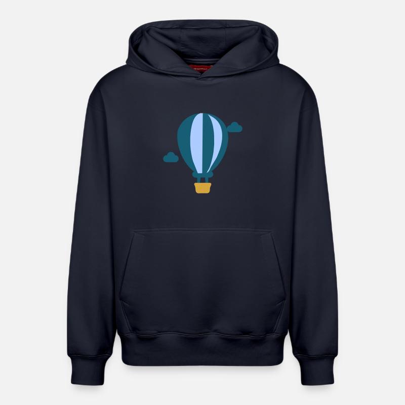 Ballon - Sweat à capuche unisexe décontracté en coton biologique – de SPREAD - bleu marine