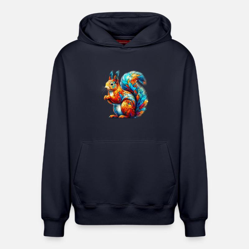 Eichhörnchen - Relaxed Unisex Organic Hoodie – von SPREAD - Navy