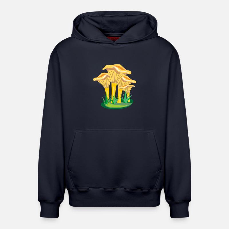 Champignons champignons - Sweat à capuche unisexe décontracté en coton biologique – de SPREAD - bleu marine