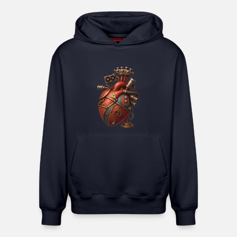 ARTIFICIAL HEART - steam punk'n'roll - Sweat à capuche unisexe décontracté en coton biologique – de SPREAD - bleu marine