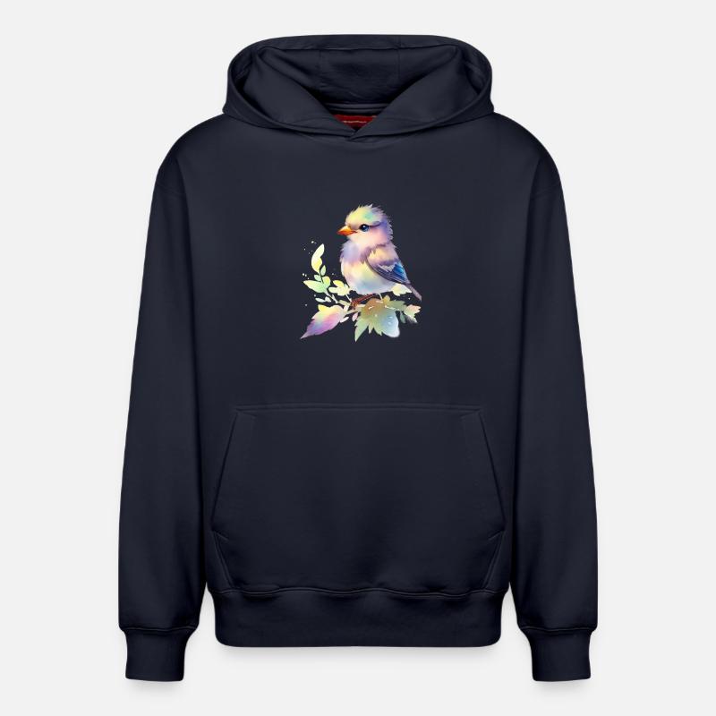 oiseau mignon - Sweat à capuche unisexe décontracté en coton biologique – de SPREAD - bleu marine
