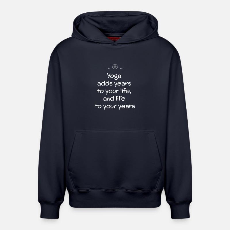 Yoga - Relaxed Unisex Organic Hoodie – von SPREAD - Navy