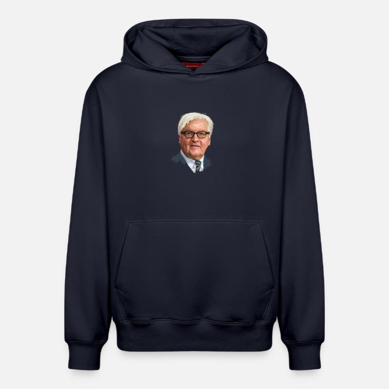 Frank-Walter Steinmeier - Relaxed Unisex Organic Hoodie – von SPREAD - Navy