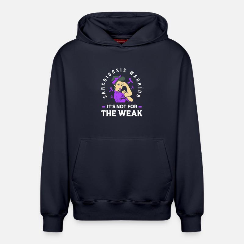 Sarcoïdose - Sweat à capuche unisexe décontracté en coton biologique – de SPREAD - bleu marine