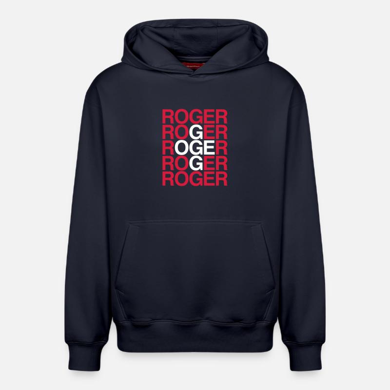 ROGER - Sweat à capuche unisexe décontracté en coton biologique – de SPREAD - bleu marine