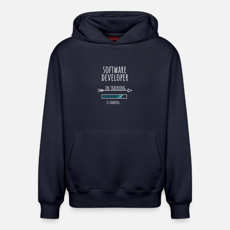 Software Developer in Training Gift - Relaxed Unisex Organic Hoodie – by SPREAD - navy