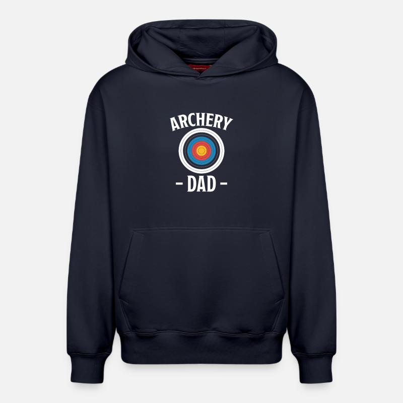 Bogenschießen Spruch Papa Bogenschießen Geschenk - Relaxed Unisex Organic Hoodie – von SPREAD - Navy