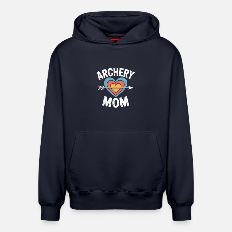 Bogenschießen Spruch Mutter Bogenschießen Geschenk - Relaxed Unisex Organic Hoodie – von SPREAD - Navy