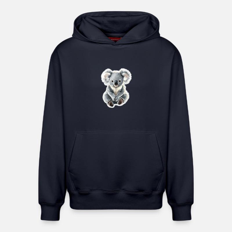 Koala - Sweat à capuche unisexe décontracté en coton biologique – de SPREAD - bleu marine