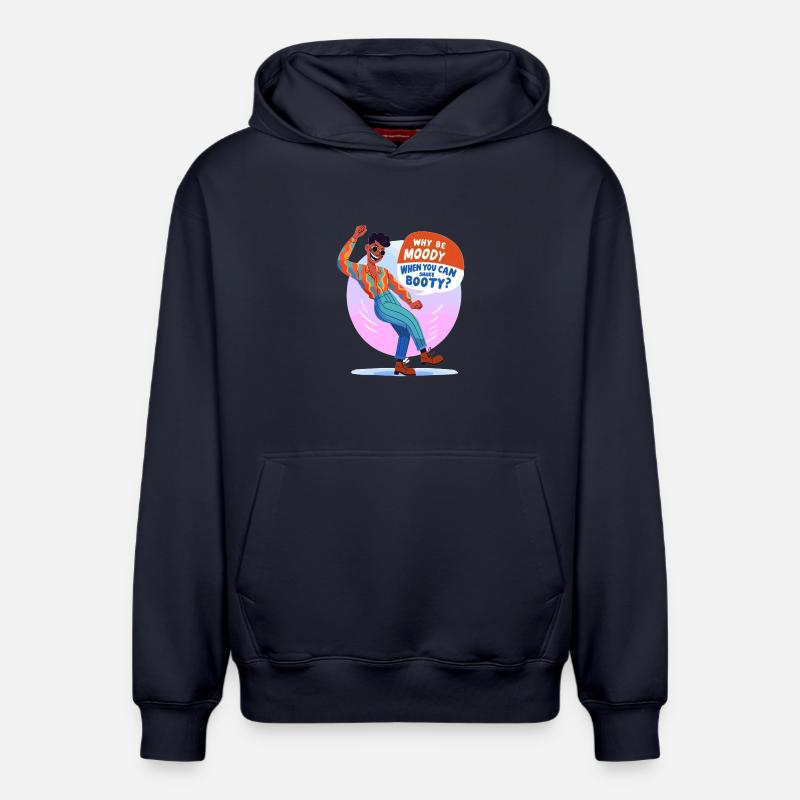 Disco-Boogie: Warum trübe Stimmung? - Relaxed Unisex Organic Hoodie – von SPREAD - Navy