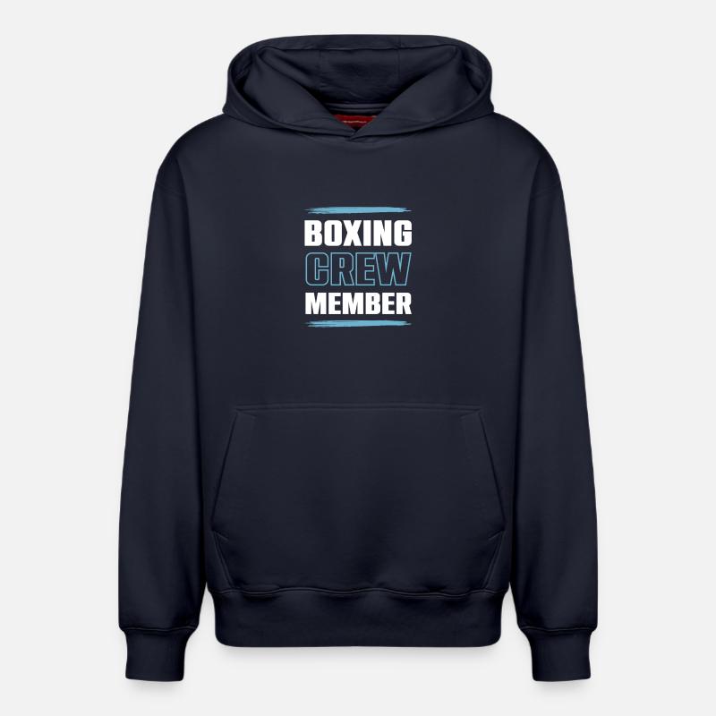 Équipe de boxe - Sweat à capuche unisexe décontracté en coton biologique – de SPREAD - bleu marine