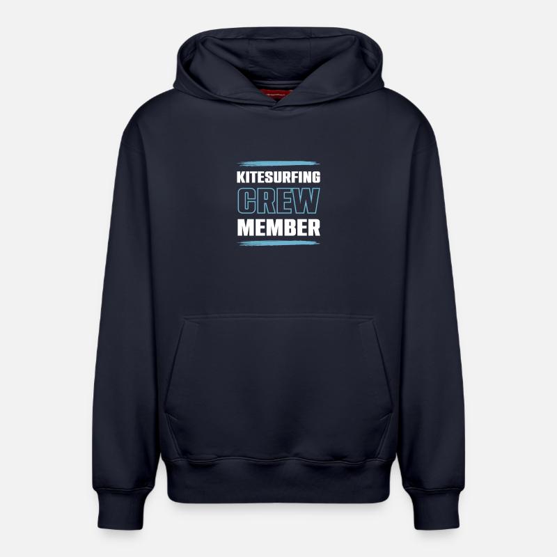 Équipe de kitesurf - Sweat à capuche unisexe décontracté en coton biologique – de SPREAD - bleu marine