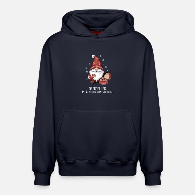 Weihnachtsgnom mit Plätzchen - Relaxed Unisex Organic Hoodie – von SPREAD - Navy