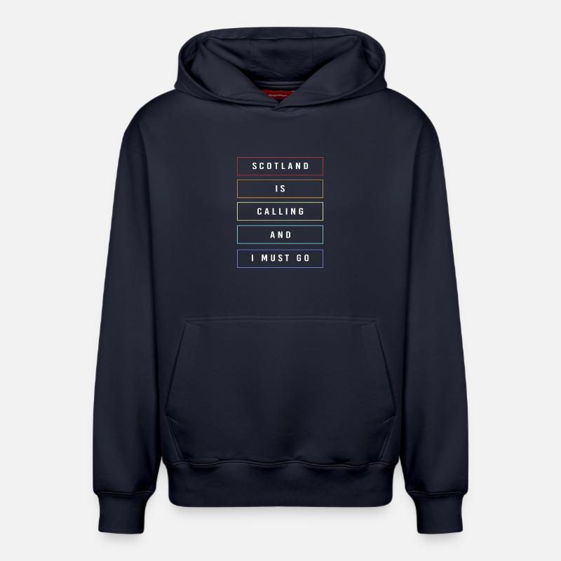 Écosse - Sweat à capuche unisexe décontracté en coton biologique – de SPREAD - bleu marine