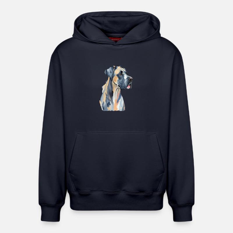 Mâtin - Sweat à capuche unisexe décontracté en coton biologique – de SPREAD - bleu marine