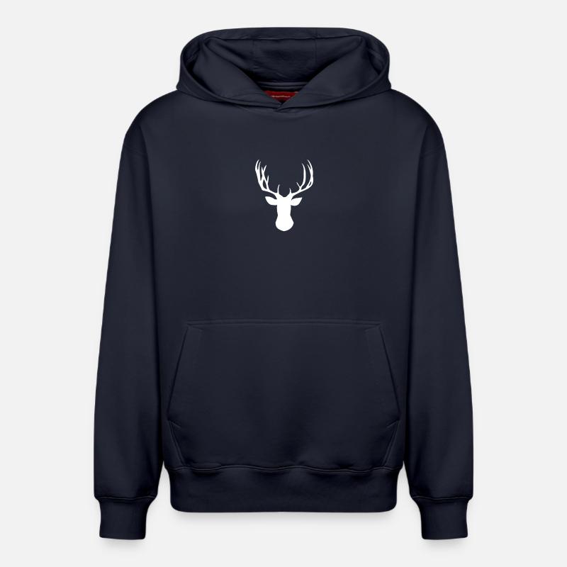 Silhouette majestueuse de Cerf - Sweat à capuche unisexe décontracté en coton biologique – de SPREAD - bleu marine