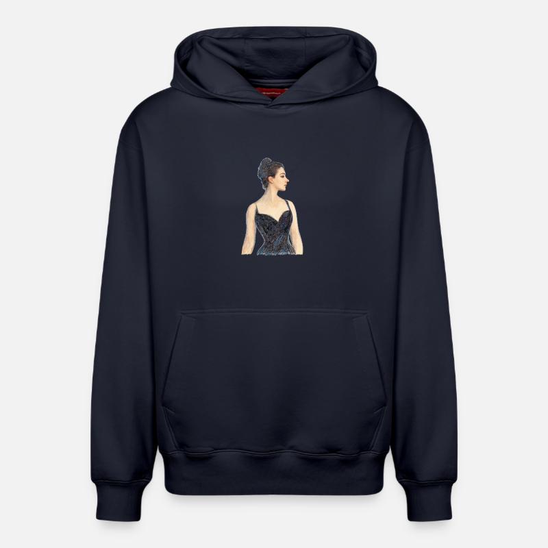 Madam X – L’élégance intemporelle - Sweat à capuche unisexe décontracté en coton biologique – de SPREAD - bleu marine