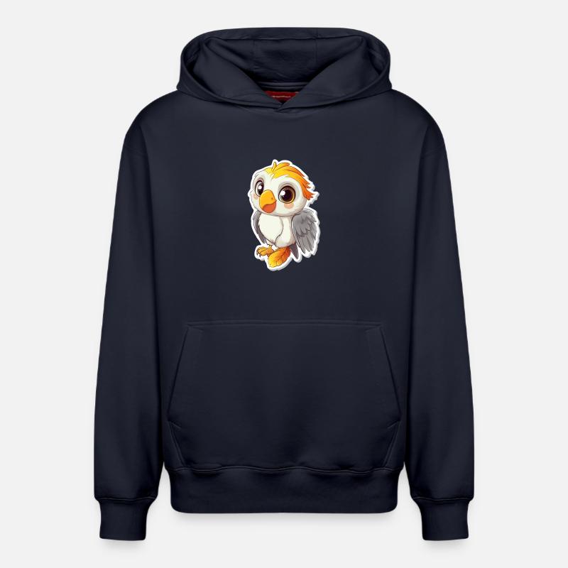 Cacatoès - Sweat à capuche unisexe décontracté en coton biologique – de SPREAD - bleu marine