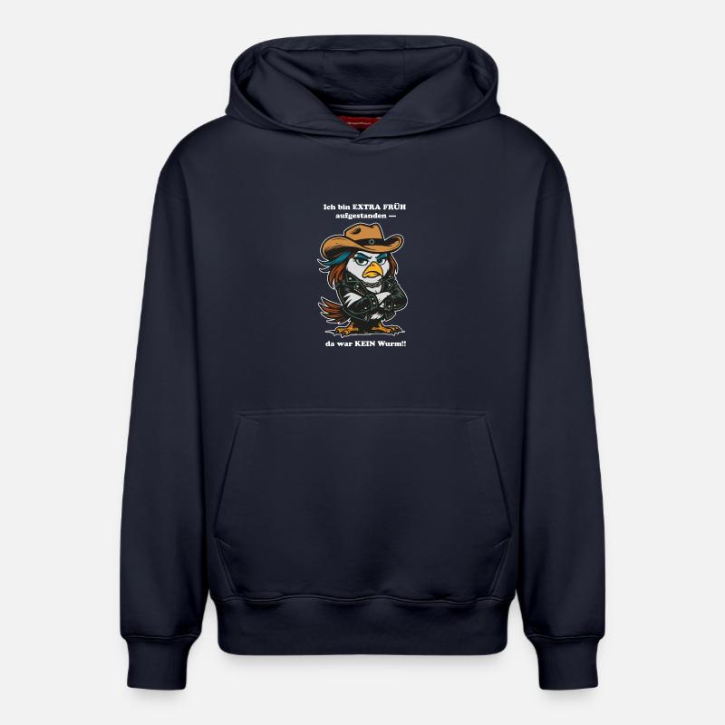 Lève-tôt - Sweat à capuche unisexe décontracté en coton biologique – de SPREAD - bleu marine