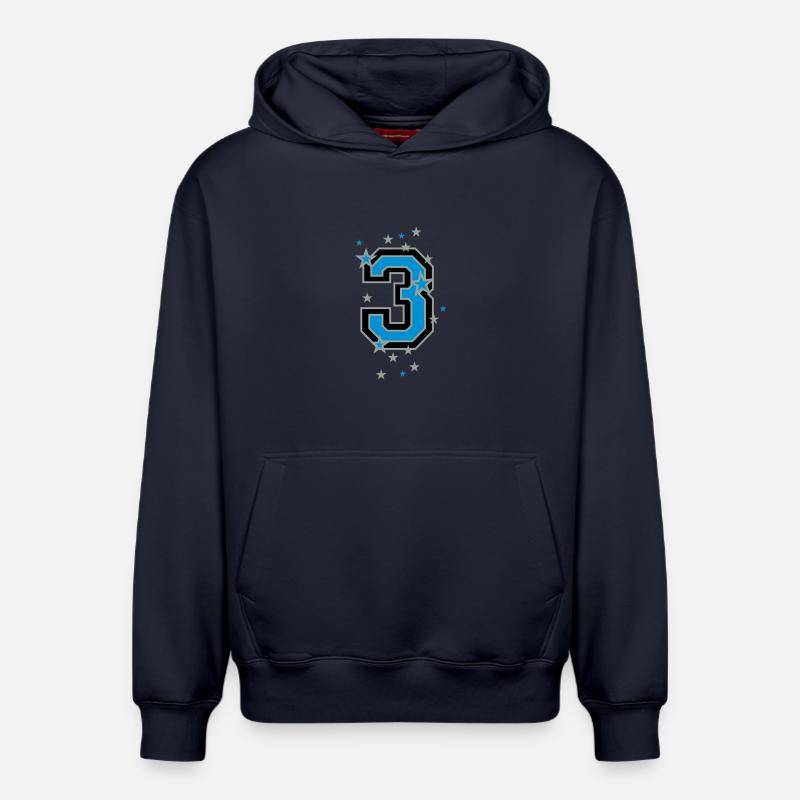 Nummer Eins 1 - Relaxed Unisex Organic Hoodie – von SPREAD - Navy