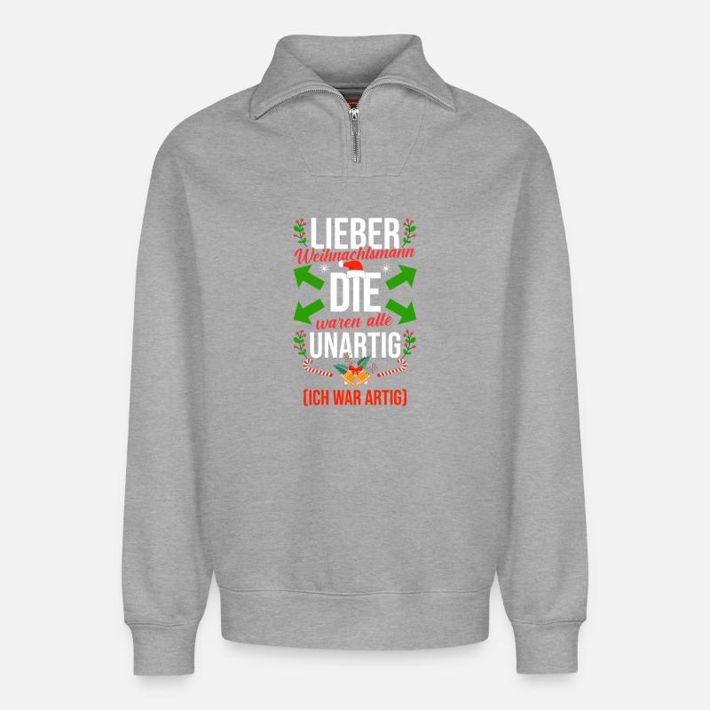 Archery Archery Archery - Relaxed Unisex Organic Half Zip Sweatshirt – by SPREAD - heather grey
