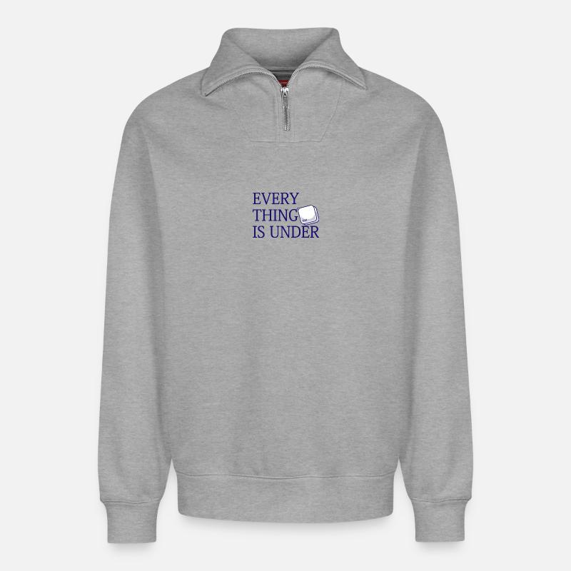 Everything Is Under Ctrl - Relaxed Unisex Organic Half Zip Sweatshirt – by SPREAD - heather grey