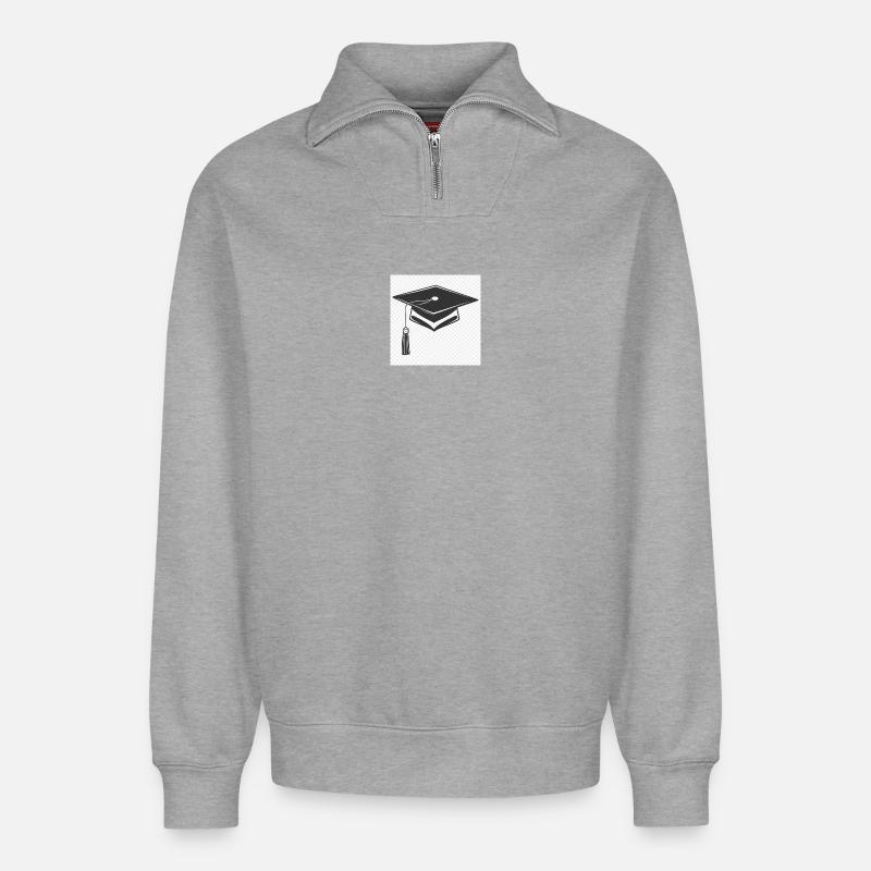 End Cap Icon - Relaxed Unisex Organic Half Zip Sweatshirt – by SPREAD - heather grey