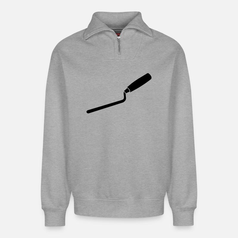 Jointing Nail Mason Joiner Tool - Relaxed Unisex Organic Half Zip Sweatshirt – by SPREAD - heather grey
