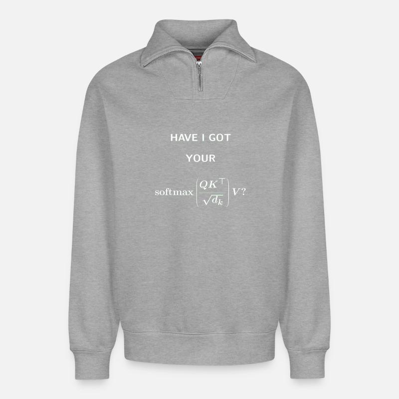 habe ich - Relaxed Unisex Organic Half Zip Sweatshirt – von SPREAD - Grau meliert