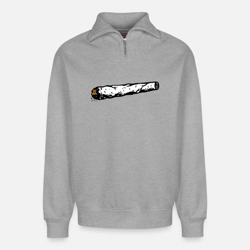 joint - Relaxed Unisex Organic Half Zip Sweatshirt – by SPREAD - heather grey