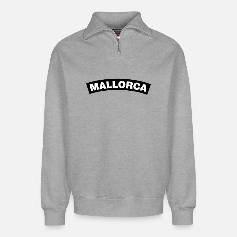 Majorca - Relaxed Unisex Organic Half Zip Sweatshirt – by SPREAD - heather grey