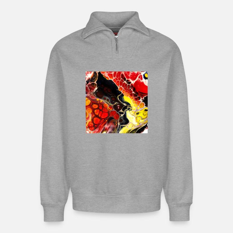 Imagination - Relaxed Unisex Organic Half Zip Sweatshirt – by SPREAD - heather grey