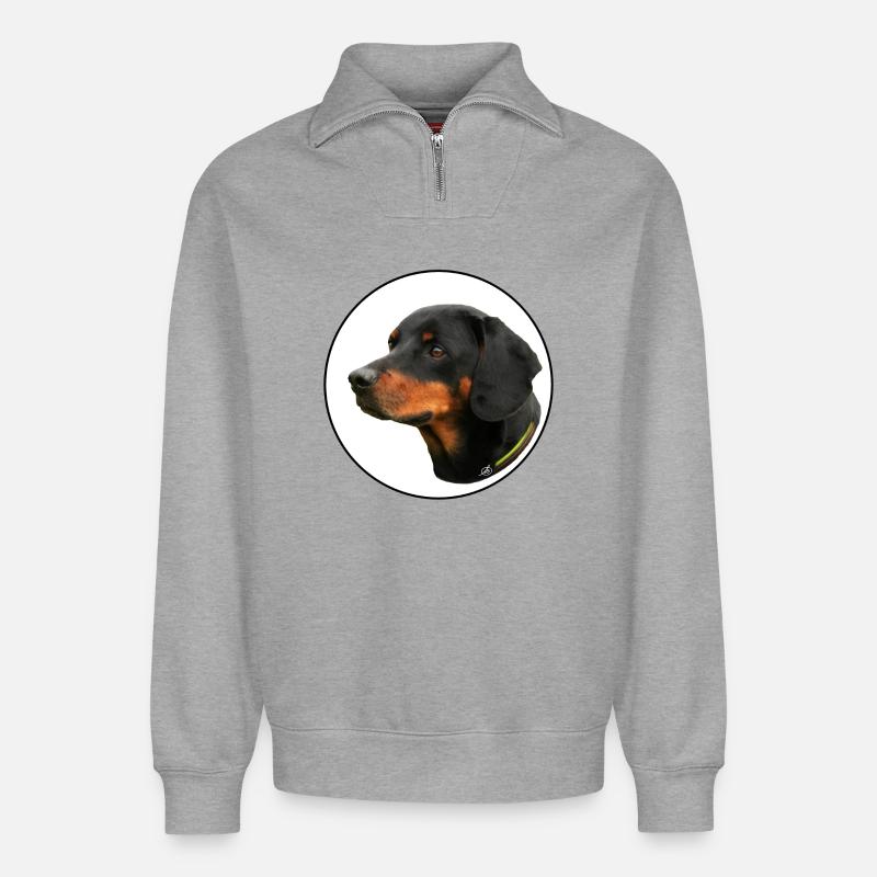 Kopov - Relaxed Unisex Organic Half Zip Sweatshirt – von SPREAD - Grau meliert
