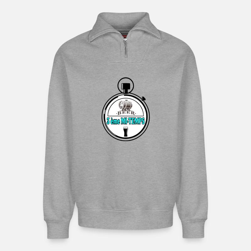 3rd Half - Relaxed Unisex Organic Half Zip Sweatshirt – by SPREAD - heather grey