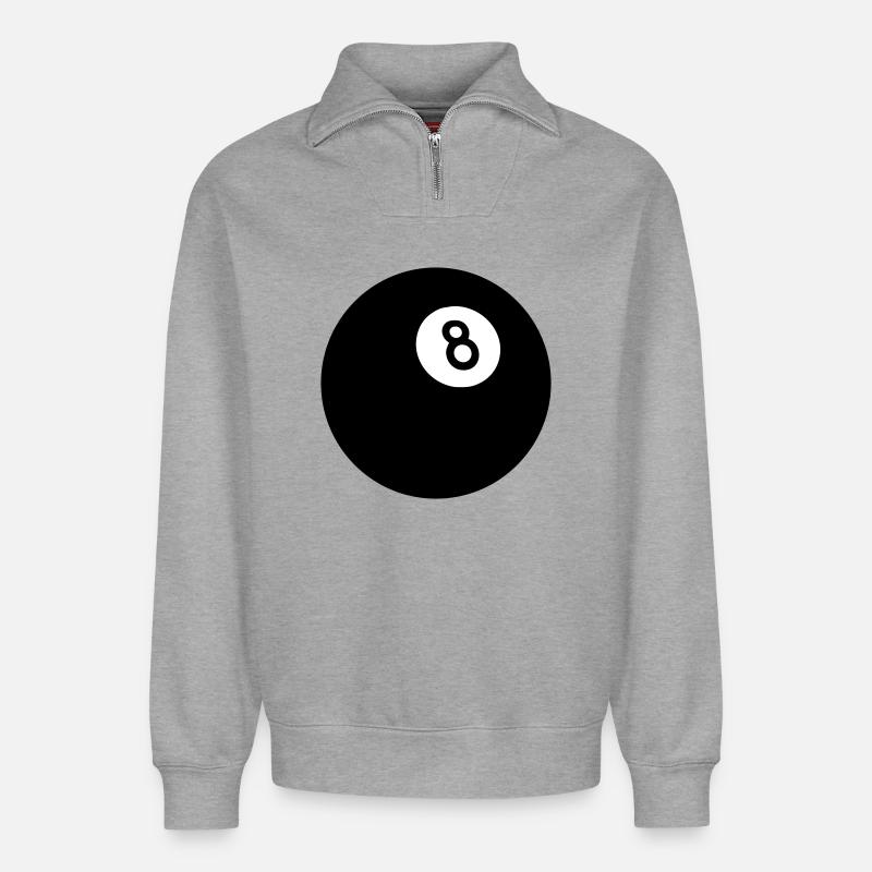 Schwarze Acht - Relaxed Unisex Organic Half Zip Sweatshirt – von SPREAD - Grau meliert