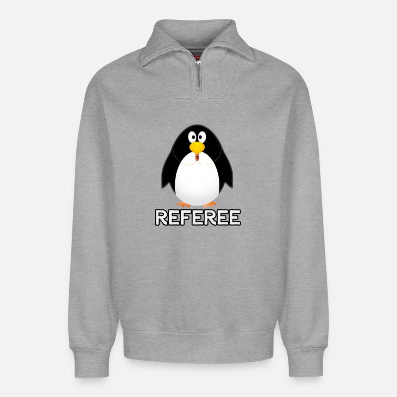 Arbitre - Arbitre - Sweat unisexe décontracté en coton biologique à demi-zip – de SPREAD - gris chiné
