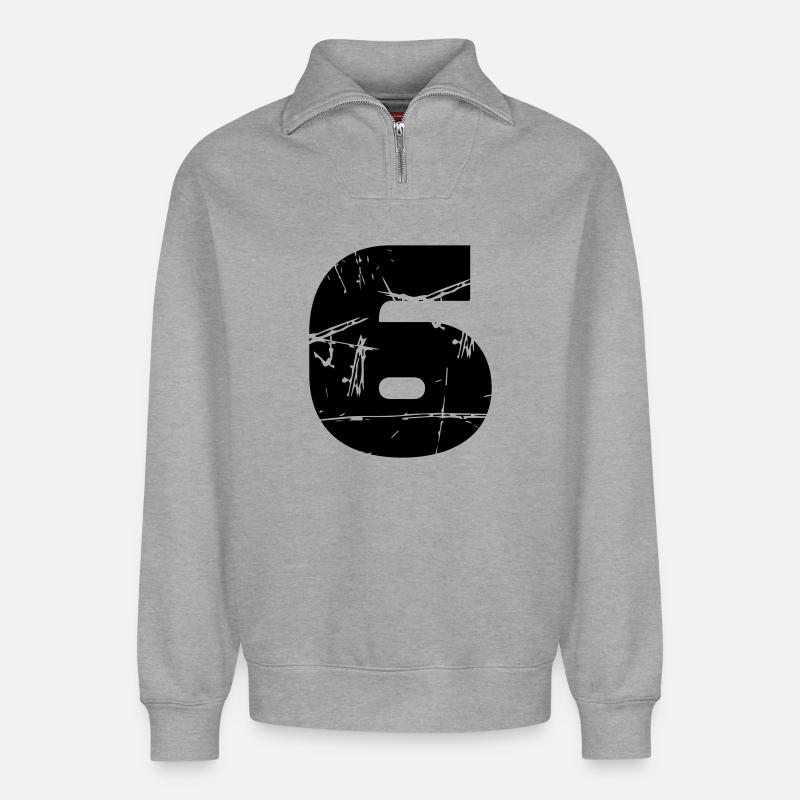 6 - Sweat unisexe décontracté en coton biologique à demi-zip – de SPREAD - gris chiné