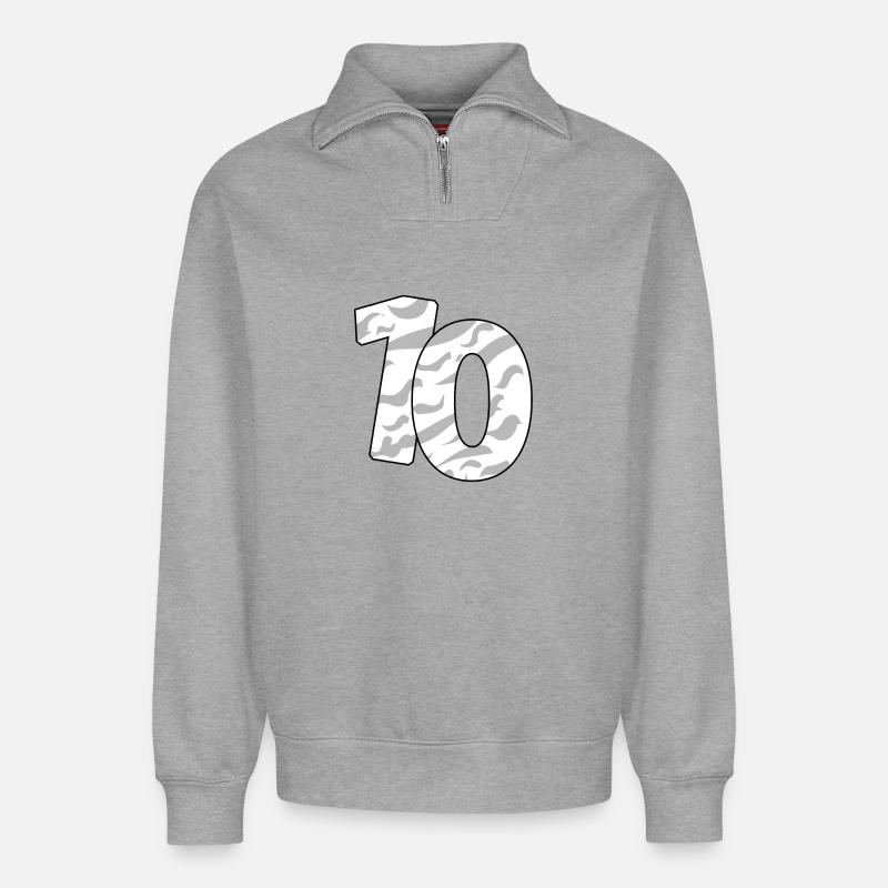 10 - Relaxed Unisex Organic Half Zip Sweatshirt – by SPREAD - heather grey