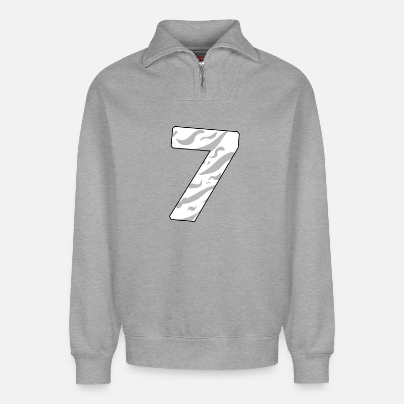 7 - Relaxed Unisex Organic Half Zip Sweatshirt – by SPREAD - heather grey